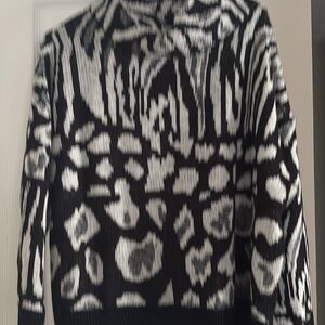Black and White Patterned Sweater